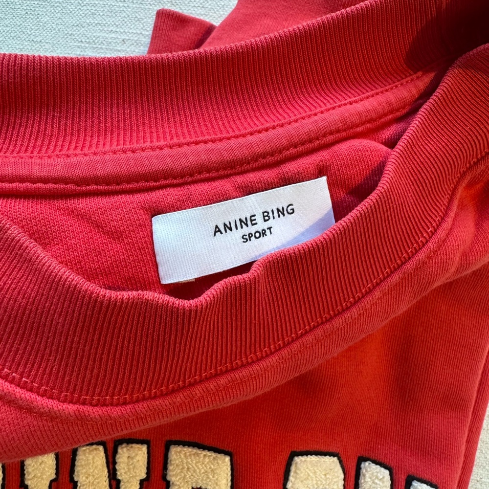 Red Crewneck Oversized Sweatshirt - Picture 3 of 5
